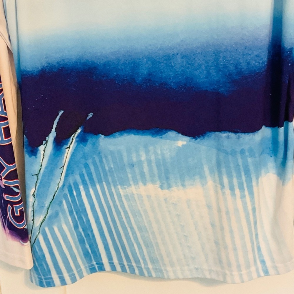 GUY HARVEY men's shirt XL shark mahi long sleeve fishing performance sun protect - Picture 5 of 6